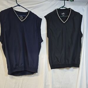 Lot Of 2 Ashworth Navy/Black V-Neck Top. (032)
